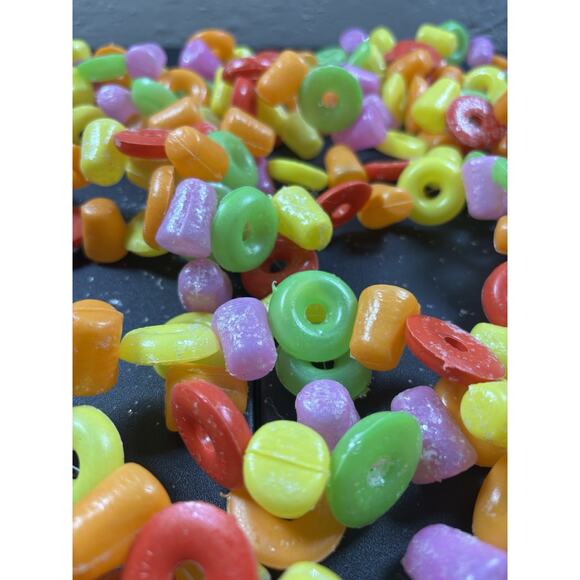 Blow Mold Life Saver & JuJu Beans Vtg Christmas Garland Plastic Hong Kong 18' - Picture 6 of 7